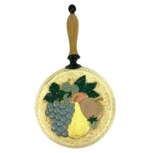 Syroco Vintage Wall Art Kitchen Decor Set 1995 Coffee Pot Tea Kettle Skillet - Picture 2 of 9